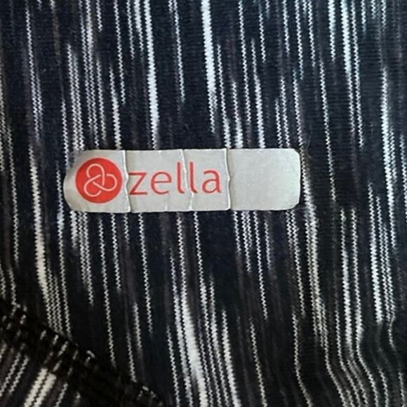 Zella Black Space Dye Low Rice Pull On Stretch Workout Capri Leggings Size M - Picture 4 of 4